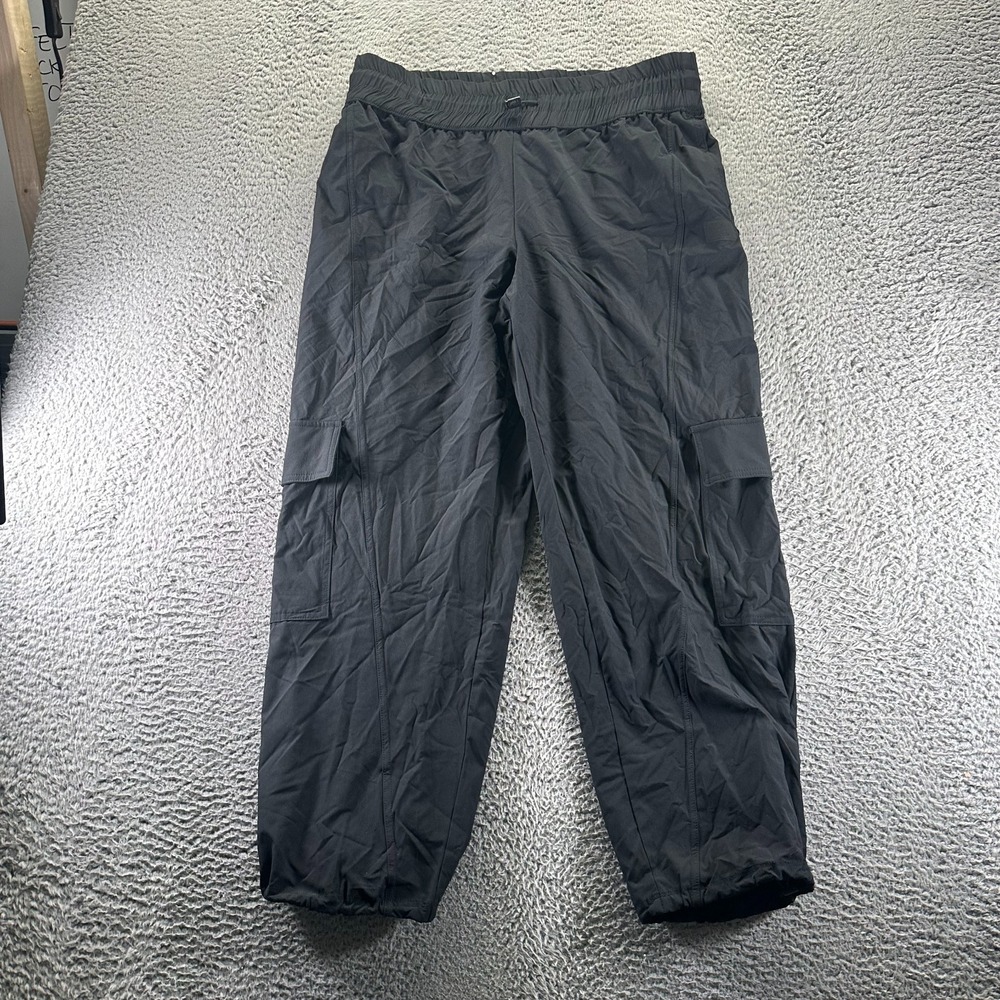 Joy Lab Pant Womens L Black Nylon Windbreaker Tapered Stretch Gorpcore Hiking